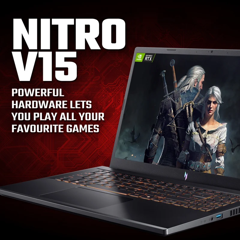 Acer Nitro V 15 V15 ANV15-52 - Intel Core i7-13620H, 16GB, 1TB SSD, NVIDIA GeForce RTX 5060, 15.6" Full HD, Windows 11 Gaming Laptop