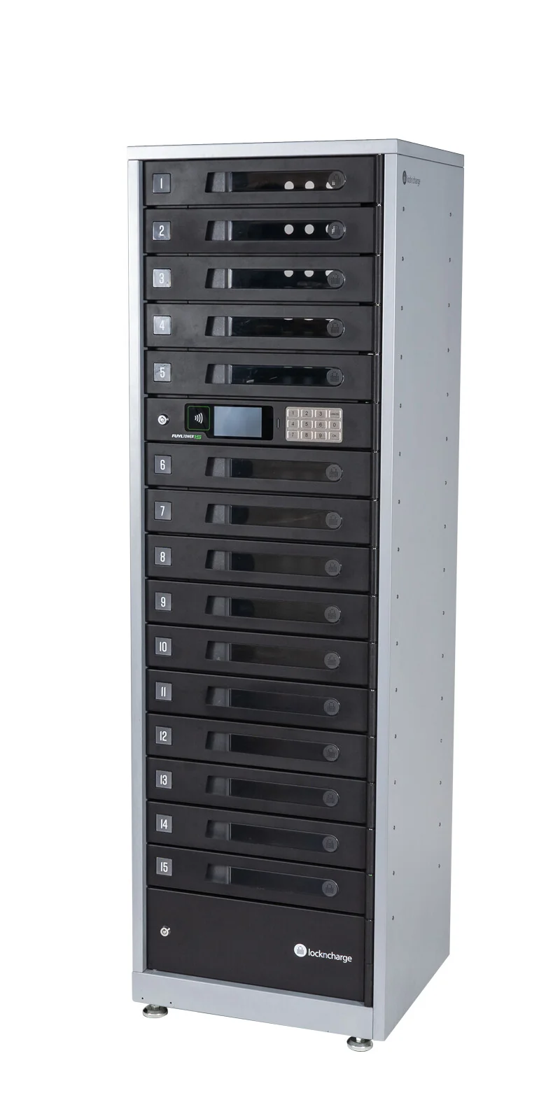 LocknCharge FUYL Tower 15 Portable device management cabinet Black, Grey