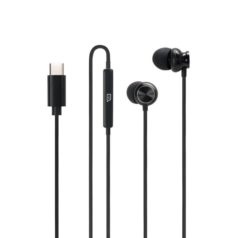 Écouteurs iStore Type-C™ - Noir mat de luxe