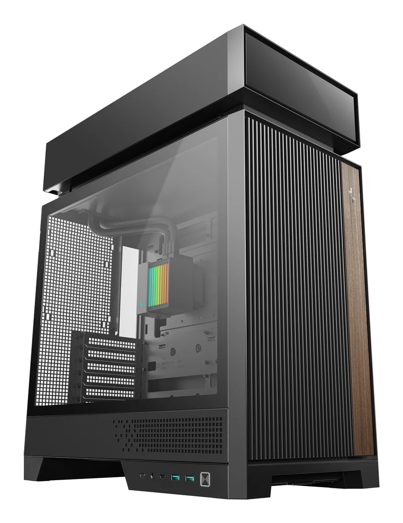 DeepCool CL6600 Modular Split-Chamber Mid-Tower ATX Case, Black