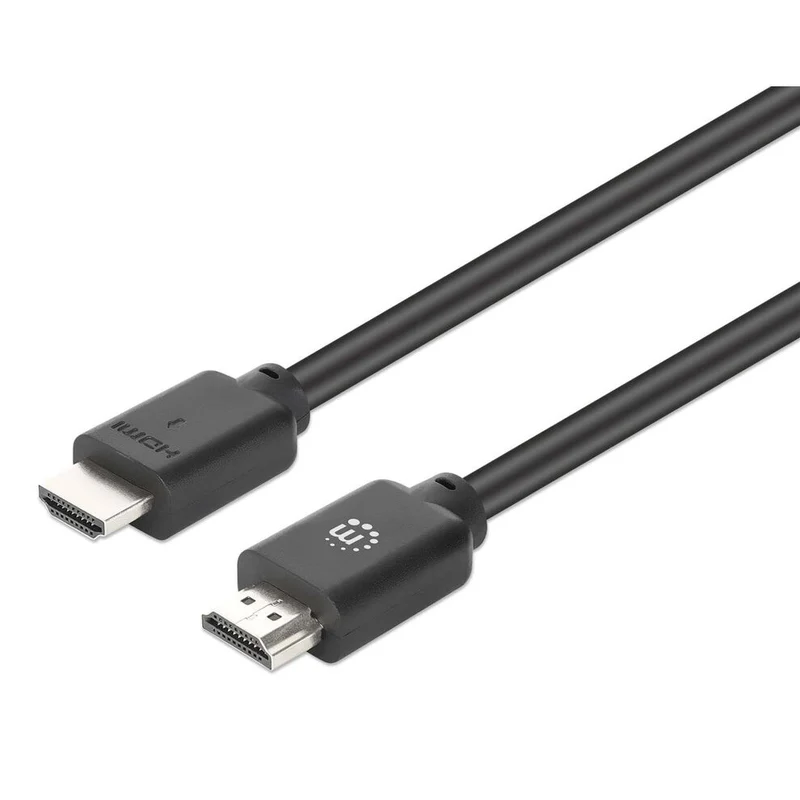 Manhattan HDMI 4K@60Hz Cable with Ethernet, 2m, Suitable for ALL 4K & 1080p/HD uses - when upgrading now or have it ready for when you need it, Male to Male, Black, Ultra HD 4k x 2k, Lifetime Warranty, Premium High Speed, Equivalent to HDMM2MP