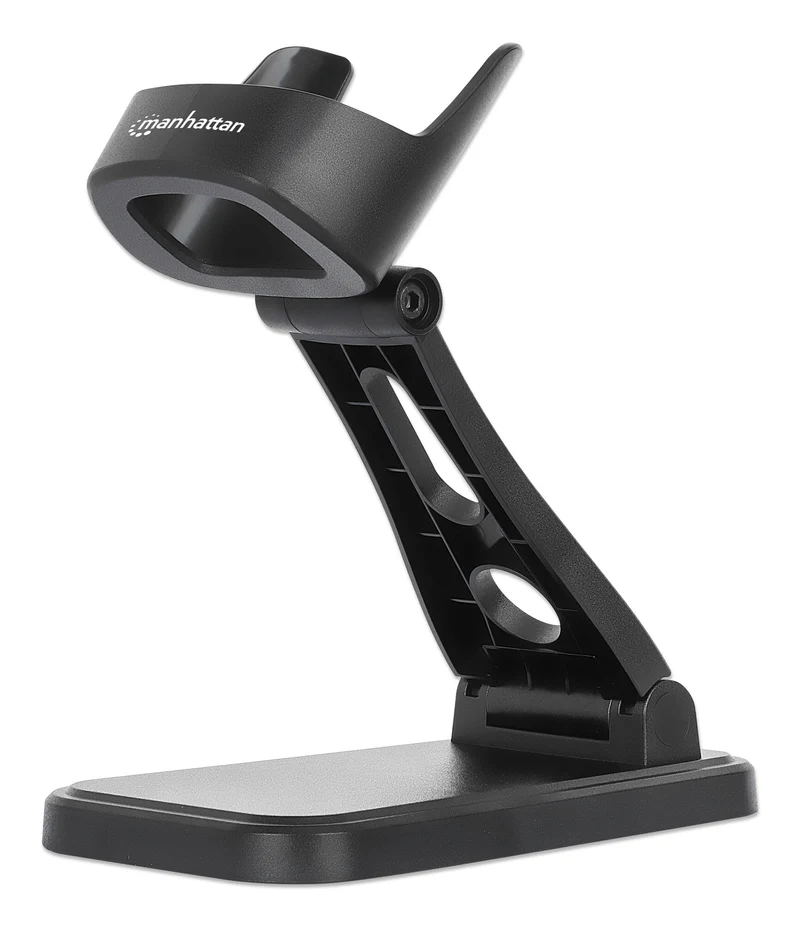 Manhattan Adjustable Barcode Scanner Stand, Height and Angle Adjustable, suitable for barcode scanner products 153997, 154116 and 154185, Black, Lifetime Warranty