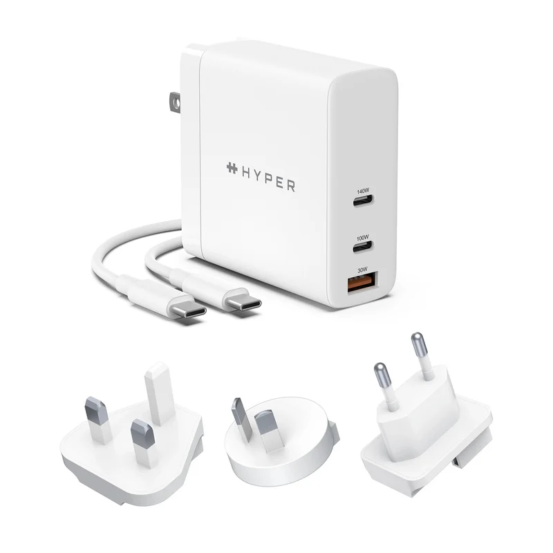 Chargeur HyperJuice 140W avec adaptateurs de voyage
