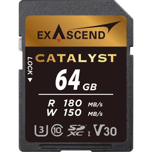 Exascend 64GB Catalyst UHS-I V30 SDXC Memory Card