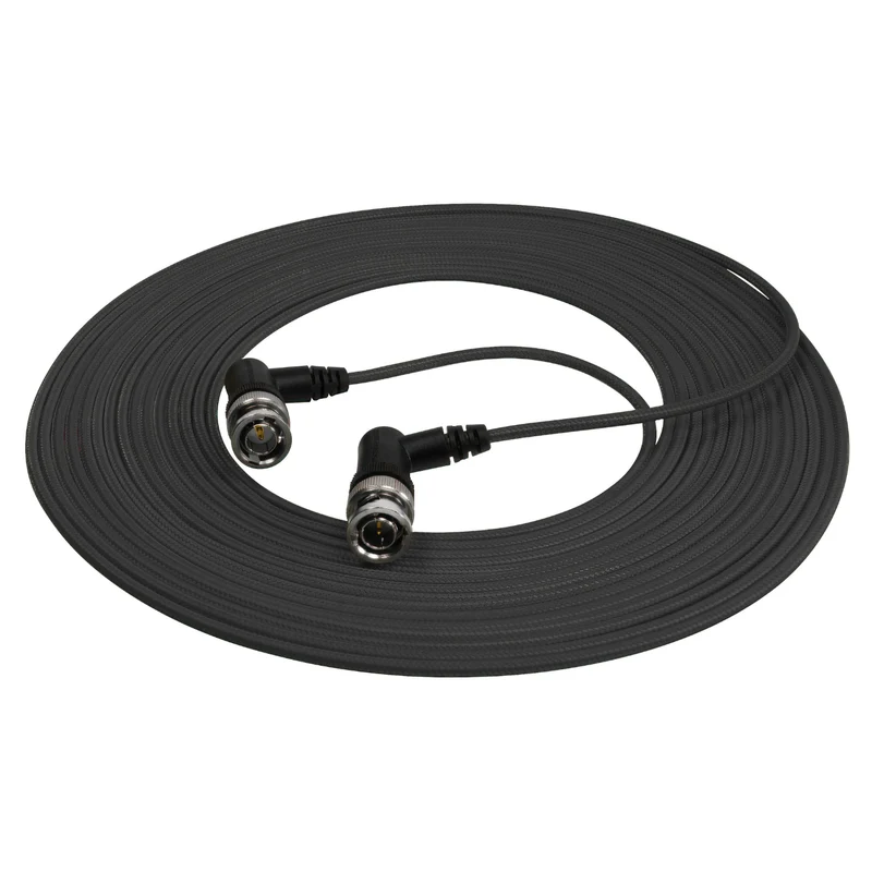 Kondor Blue Ultra Thin 6G SDI Video Cable Right Angle BNC (25ft) (Raven Black)
