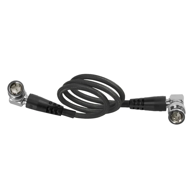 Kondor Blue 22" 12G SDI Right Angle Cable for 4K 60p Camera Monitors and Transmitters (Raven Black)