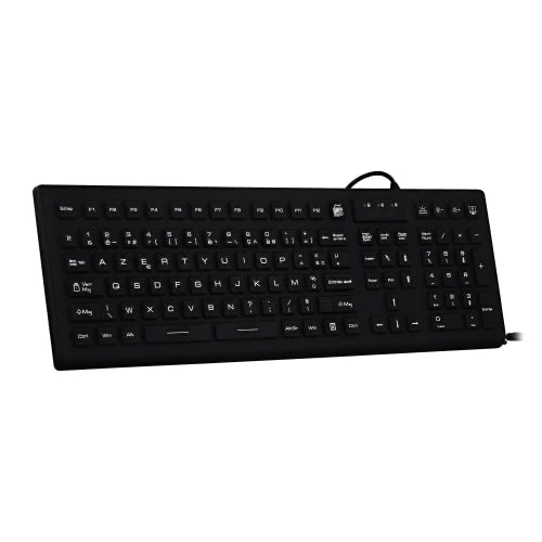 Clavier filaire médical IP68 - AZERTY (FR) noir