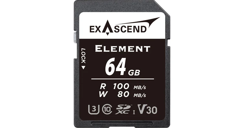 Exascend 64GB Element UHS-I SDXC Memory Card