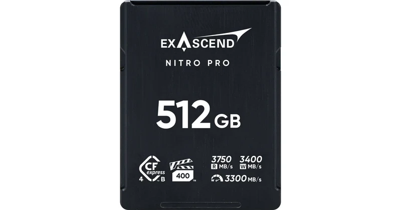 Exascend 512GB Nitro Pro CFexpress 4.0 Type B Memory Card