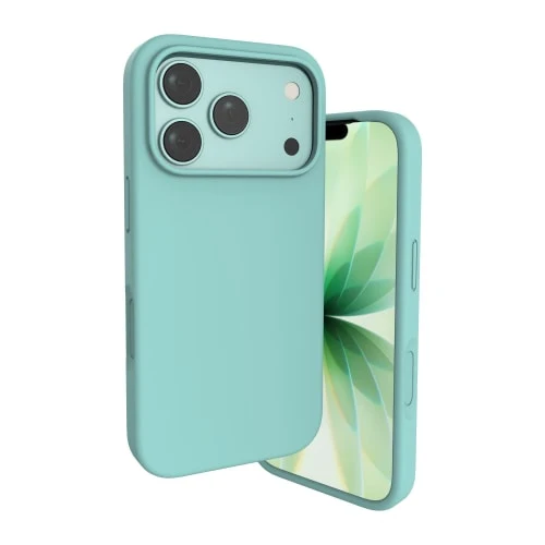 Coque de Protection Silicone Ultra-Douce pour iPhone 17 Pro Vert menthe