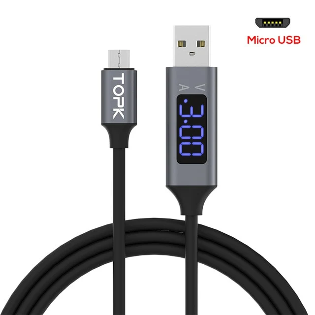Micro USB Cable Voltage and Current Display