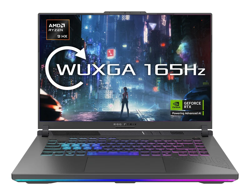 ASUS ROG Strix G16 G614PH-RV007W AMD Ryzen™ 9 8940HX Laptop 40.6 cm (16") WUXGA 16 GB DDR5-SDRAM 1 TB SSD NVIDIA® GeForce RTX™ 5050 Wi-Fi 6E (802.11ax) Windows 11 Home Black, Grey