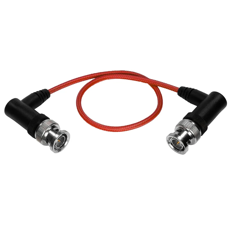 Kondor Blue Ultra Thin 3G SDI Video Cable Right Angle BNC (12") (Cardinal Red)