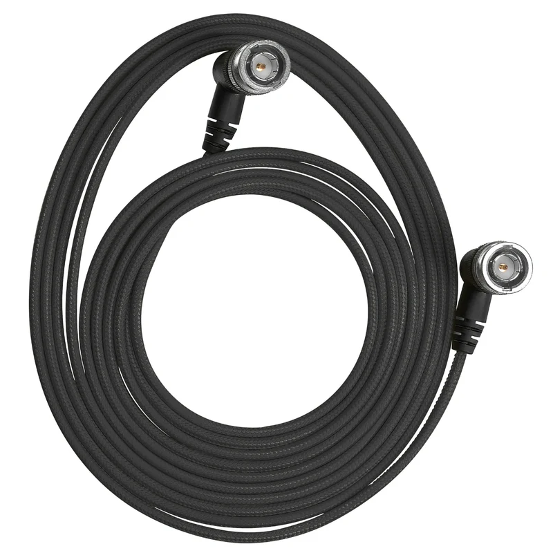 Kondor Blue Ultra Thin 6G SDI Video Cable Right Angle BNC (10ft) (Raven Black)