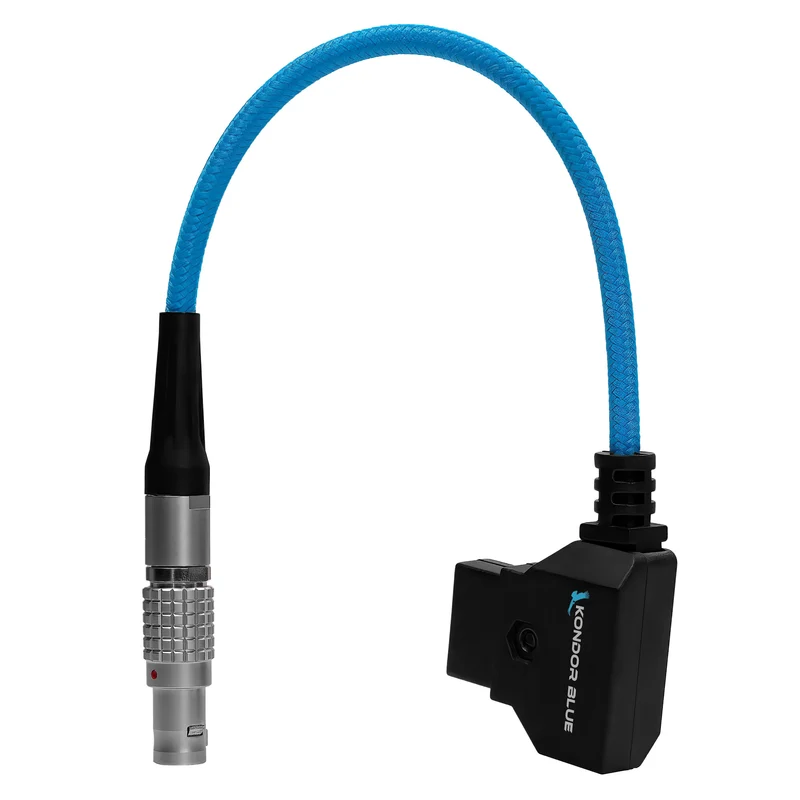 Kondor Blue 6" D-Tap to 2 Pin Lemo Female Adapter Cable for teradek