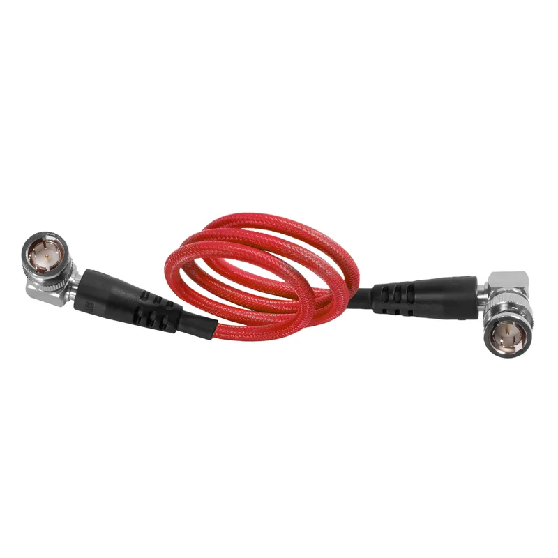 Kondor Blue 22" 12G SDI Right Angle Cable for 4K 60p Camera Monitors and Transmitters (Cardinal Red)