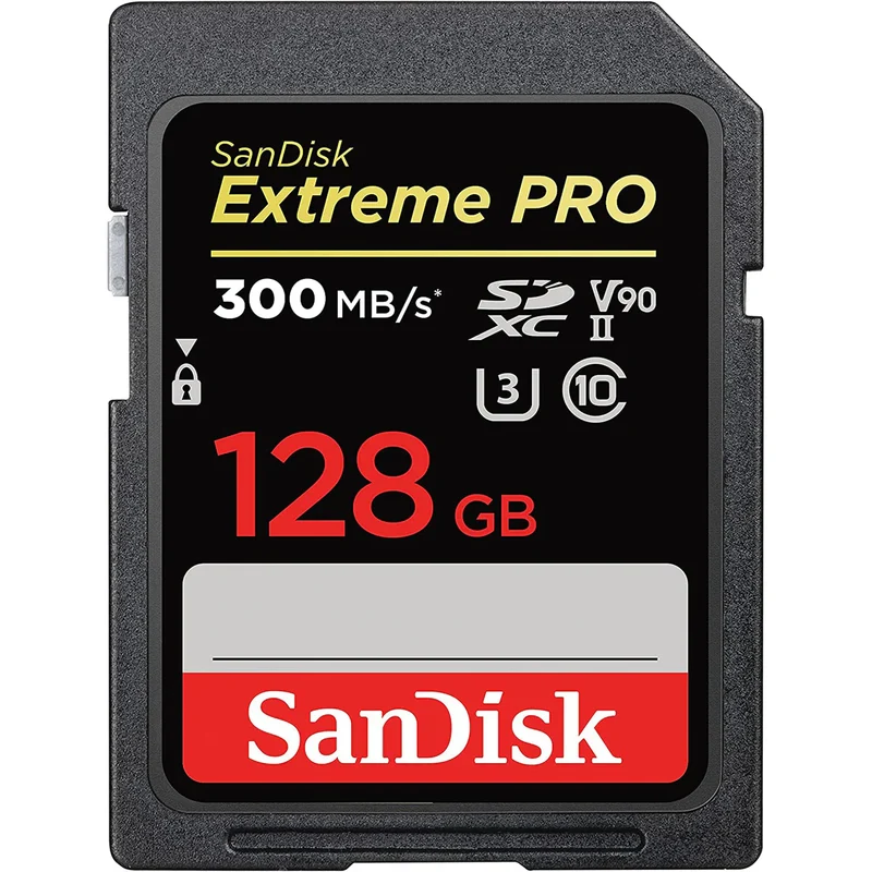 SanDisk 128GB Extreme PRO UHS-II SDXC V90 Memory Card