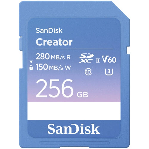 SanDisk 256GB Creator Series UHS-II SDXC Memory Card