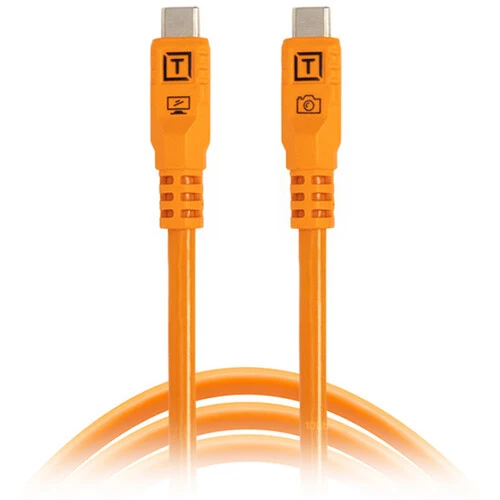 Tether Tools TetherPro Optima USB-C Cable (10', High-Visibility Orange)