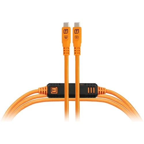 Tether Tools TetherPro Optima USB-C Cable (15', High-Visibility Orange)