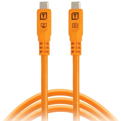 Tether Tools TetherPro Optima USB-C Cable (6', High-Visibility Orange)