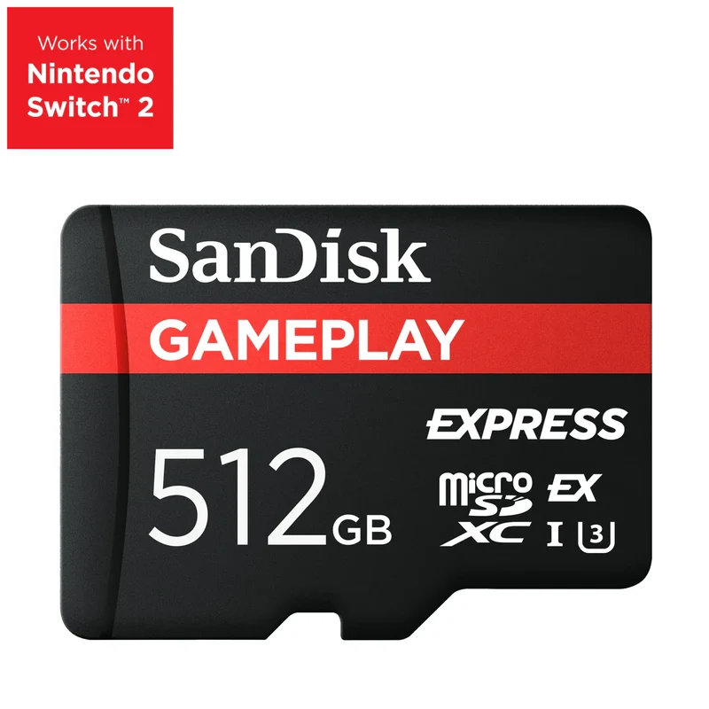Sandisk 512GB GamePlay microSD Express Memory Card