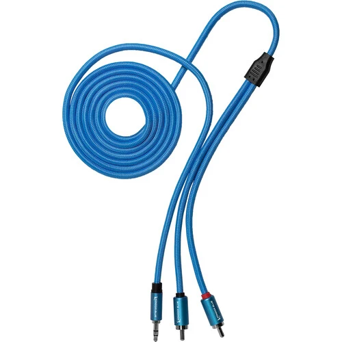 Kondor Blue 6FT Dual Male RCA to 3.5mm Stereo Mini TRS Audio Cable