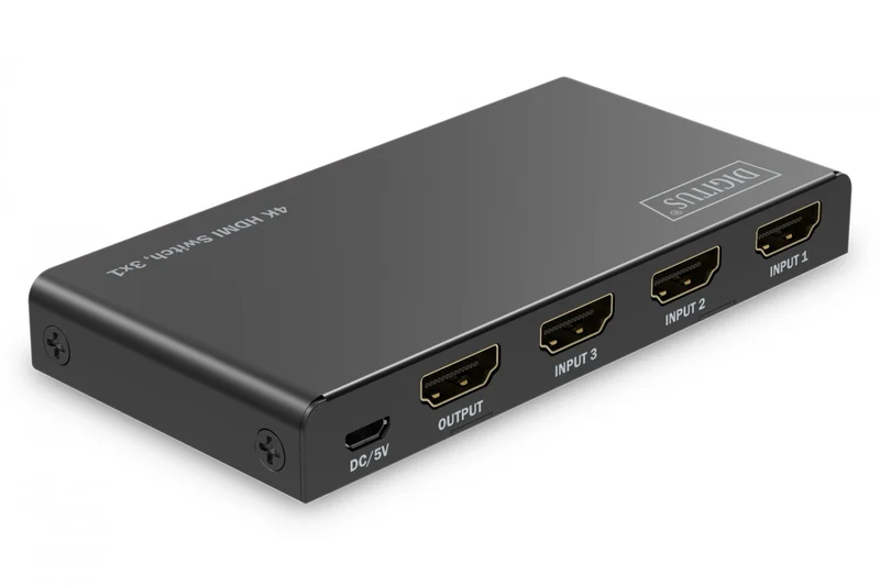 Commutateur HDMI 3x1, 4K/60Hz UHD avec HDR, 18 Gbps, HDCP 2.2