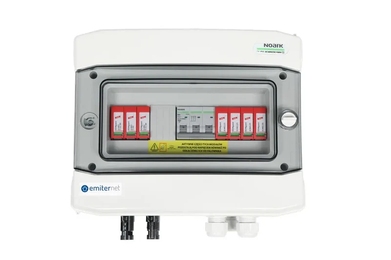 EMITER EM-41_DCAC Tableau de distribution DCAC, IP65, SPD DC Dehn 1000V type 2, 1 x chaîne PV, 1 x MPPT, SPD AC Dehn type 2, 20A 3-F