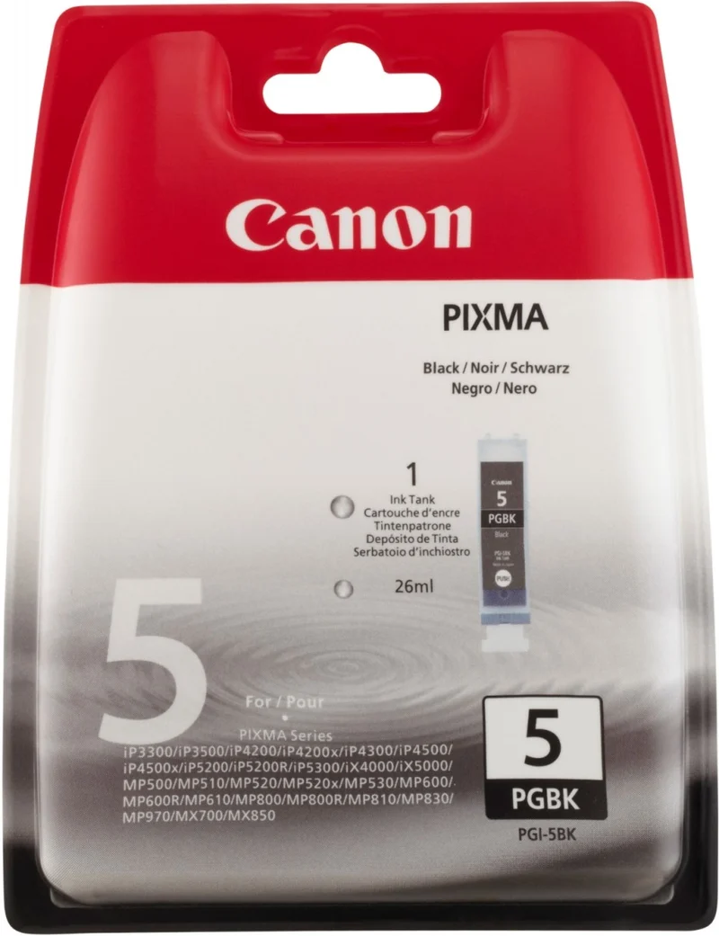 Canon PGI-5BK cartouche d'encre 1 piece(s) Original Rendement standard Noir