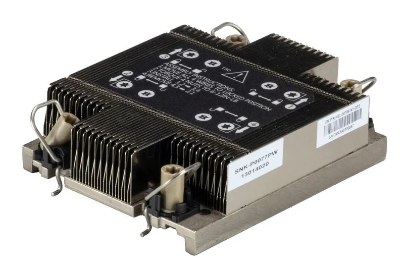 Supermicro SNK-P0077PW systeme de refroidissement d’ordinateur Processeur Dissipateur thermique/Radiateur Noir, Acier inoxydable