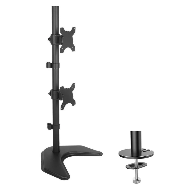 "Techly ICA-LCD 2520V Support de bureau vertical pour 2 moniteurs 13-27"" LCD 10kg"