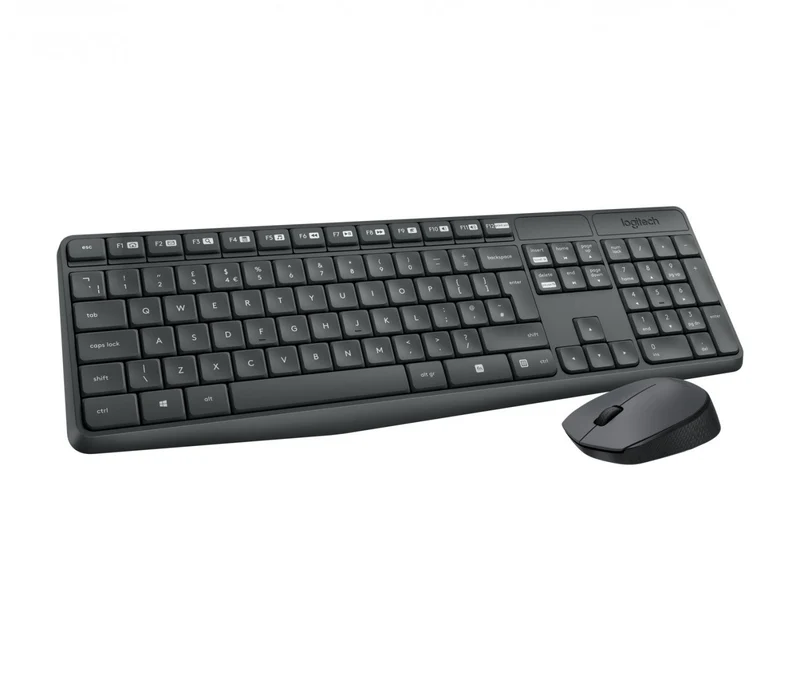 Logitech 920-007921 clavier Souris incluse Universel RF sans fil QWERTY Nordique Gris