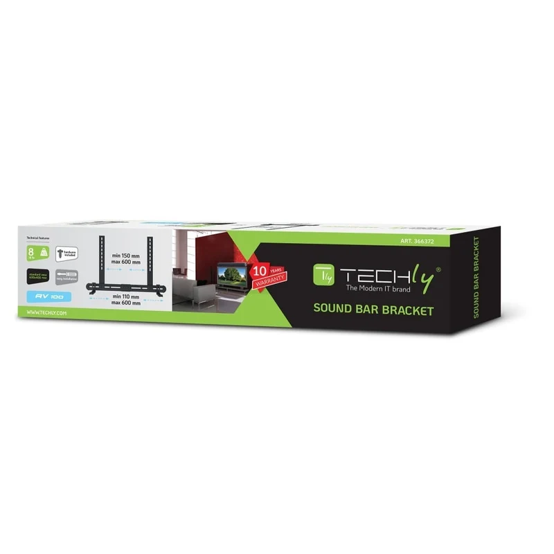 Support mural Techly ICA-SP-SB06 ou support VESA pour téléviseur pour haut-parleur Soundbar réglable