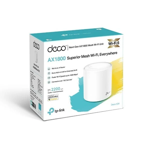TP-Link Deco X20 (1-pack) Bi-bande (2,4 GHz / 5 GHz) Wi-Fi 5 (802.11ac) Blanc 2 Interne