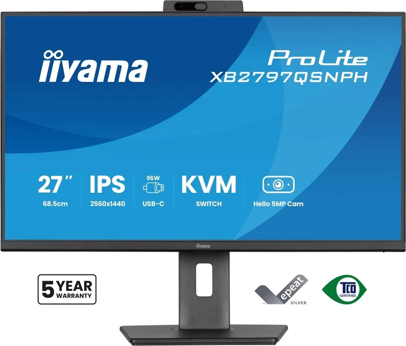 27""W LCD Business QHD IPS USB-C Doc