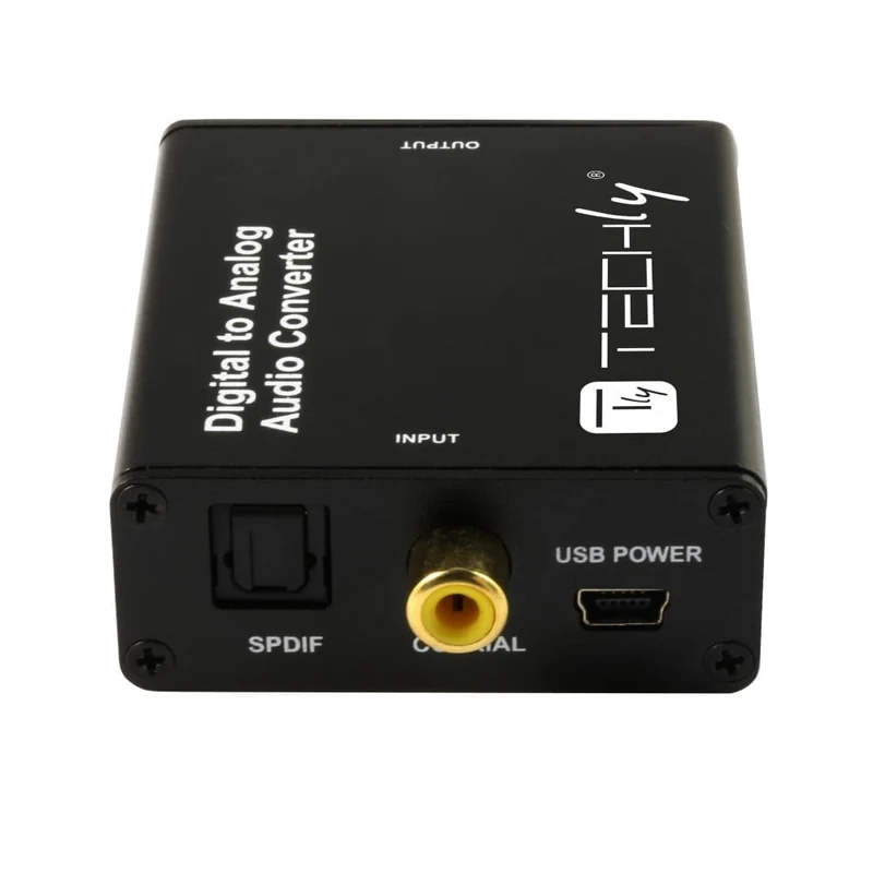 Techly IDATA SPDIF-9 Convertisseur DAC Digital SPDIF/Coaxial vers Analogique RCA/3.5mm