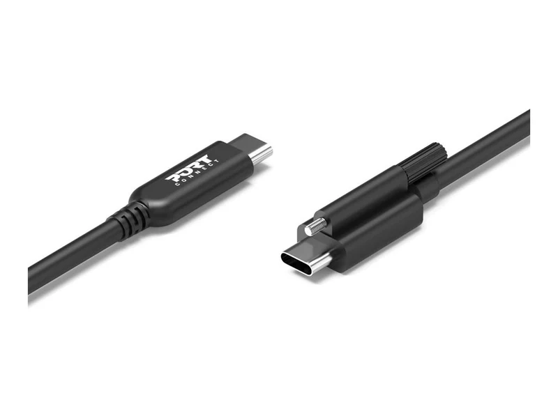 PORT DESIGNS SCREW CABLE C TO C-1.8M PD 240W - DATA USB 4 Gen2 -10Gbs FOR DOCKING