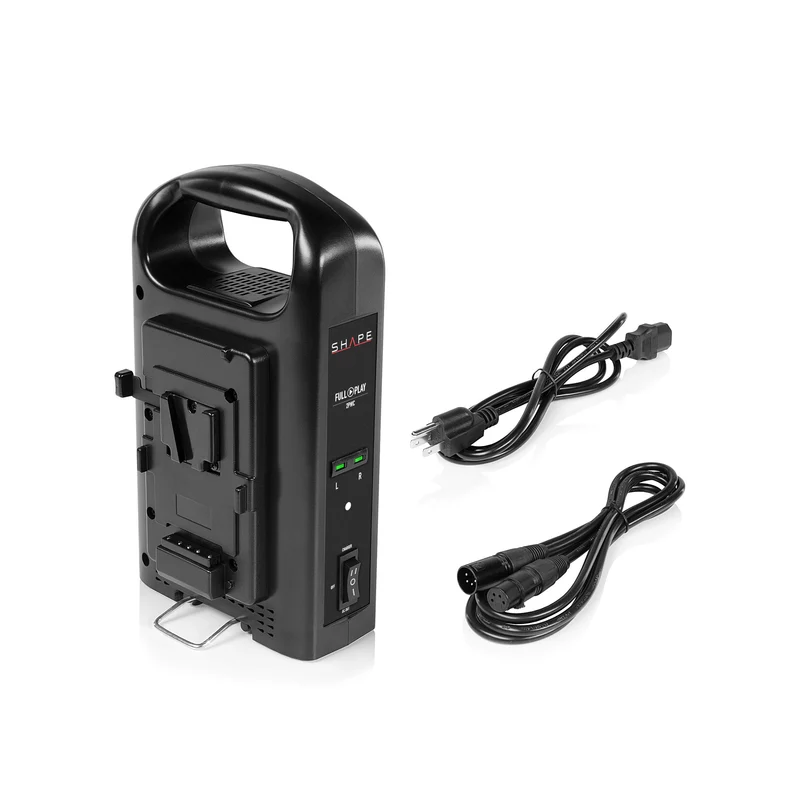 SHAPE FULL PLAY Intelligent 2-Bay Vertical V-Mount Battery Charger