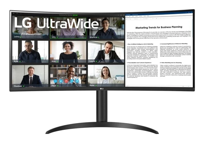 "LG 34WR55QK-B écran plat de PC 86,4 cm (34"") 3440 x 1440 pixels Wide Quad HD Noir"