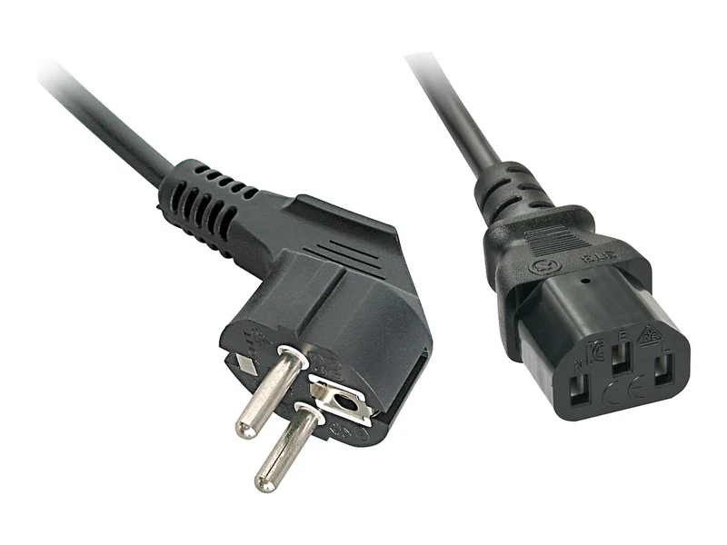 LINDY IEC-Mains lead 2m Schuko 2 Pin Plug to IEC C13