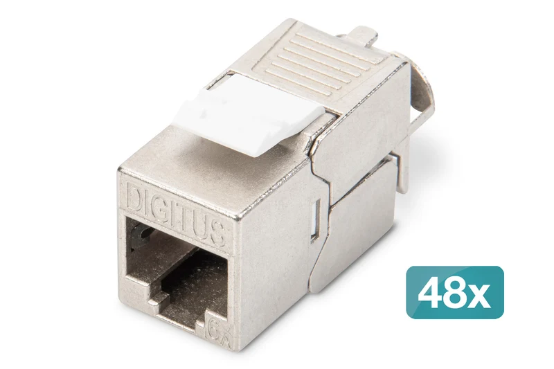 Digitus CAT 6A Keystone module, shielded, tool-free mounting connection - 48 pcs.