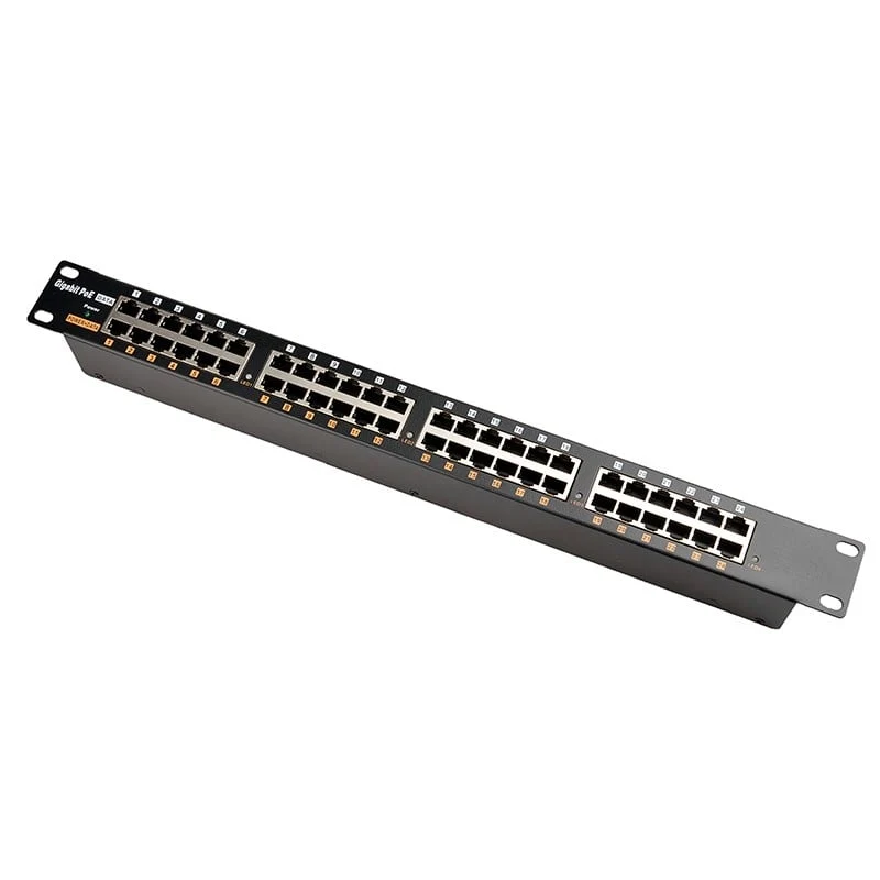 Extralink 24 Ports | Injecteur PoE Gigabit | 24x 1000Mb/s RJ45, Boîtier Rack