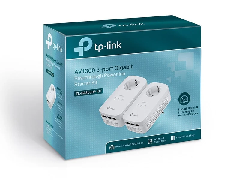 TP-Link TL-PA8030P KIT Adaptateur réseau CPL 1200 Mbit/s Ethernet/LAN Blanc 2 piece(s)
