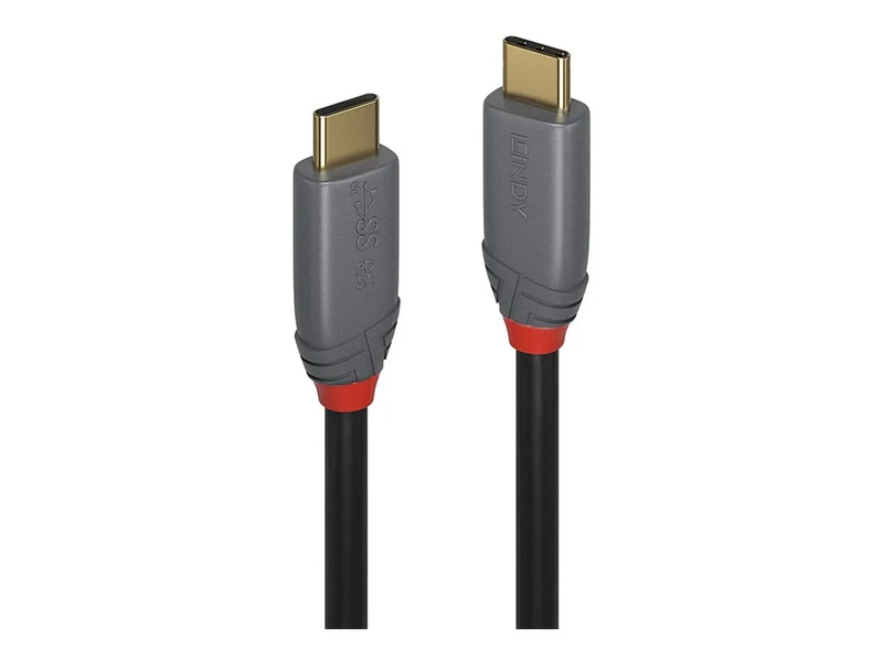 LINDY 1.5m USB 3.2 Type C Cable 5A PD Anthra Line USB Typ C Male to Male