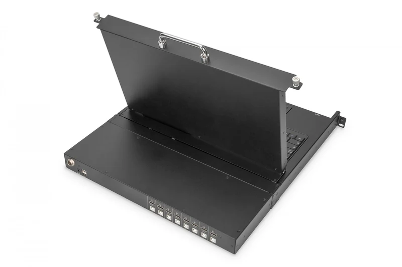 Console KVM modulaire 19'' HD TFT, 8 ports HDMI, pavé tactile, clavier GE, noir