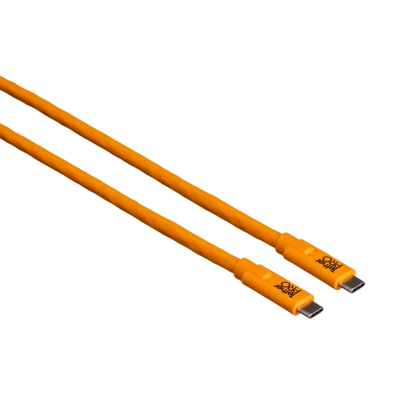 Tether Tools TetherPro USB Type-C Male to USB Type-C Male Cable - 15', Orange