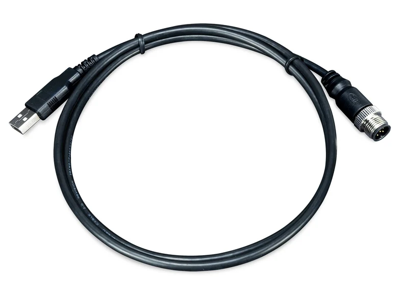 PLANET CB-M12A5MUSB-100 câble de capteur et d'actionneur 1 m M12 USB 2.0 Type-A Noir