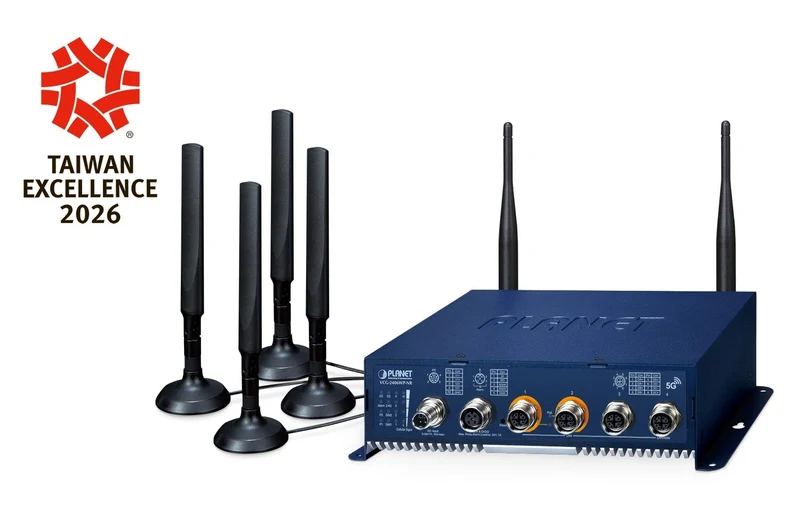 PLANET Industrial/Vehicle 5G NR Cellular Wireless Gateway with M12 PoE+ entrée et régulateur 1000 Mbit/s