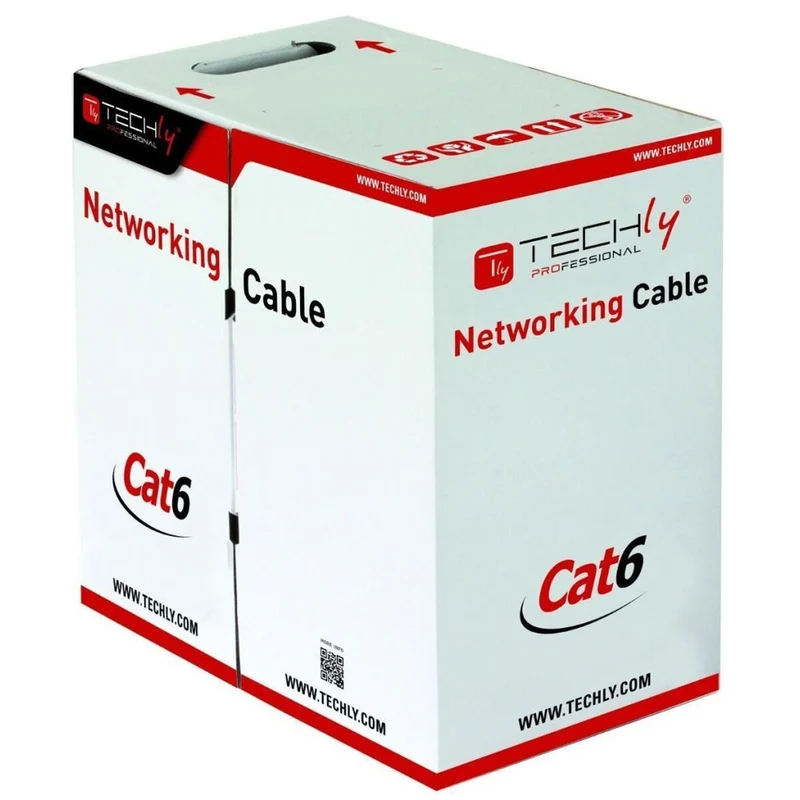 Techly ITP6-CCA-305-BL Câble a paires torsadées Cat6 UTP 305m CCA Bleu